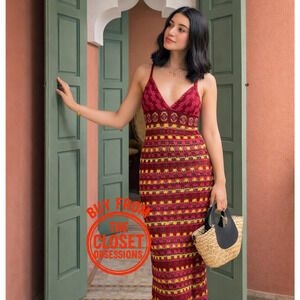 ZARA Blogger Favorite V-Neck Knit Midi Dress NWT Multicolor